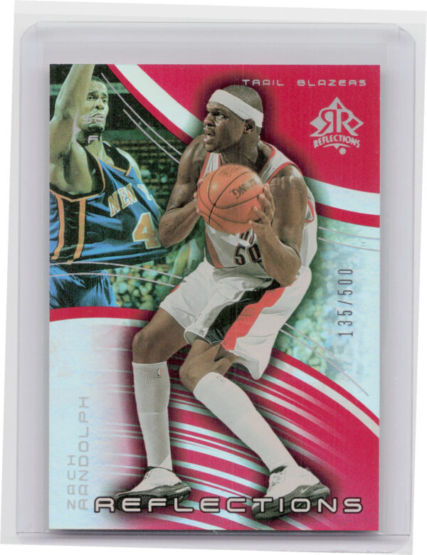 2003-04 Upper Deck Triple Dimensions Zach Randolph SN500 #67 Blazers Reflections