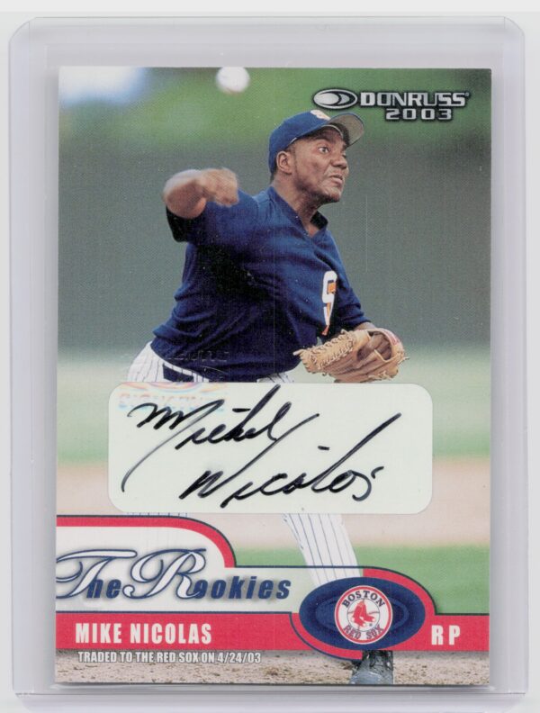 2003 Donruss/Leaf/Playoff (DLP) Rookies & Traded Mike Nicolas 2003 Donruss Rooki