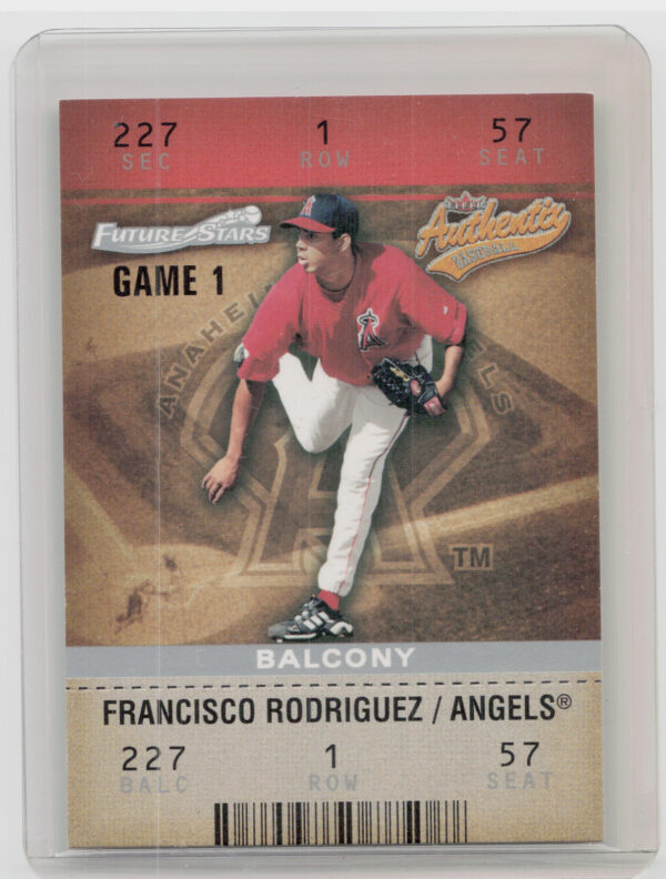 2003 Fleer Authentix Francisco Rodriguez Balcony SN250 #103 Angels