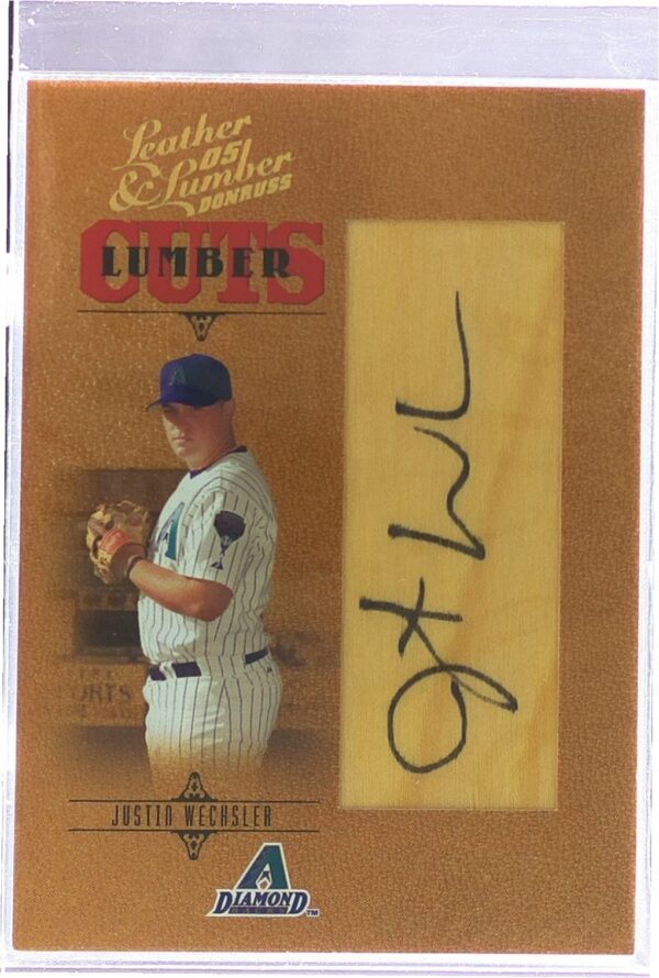 2005 Donruss Leather & Lumber Justin Wechsler Auto /256 #LC-161 Diamondbacks