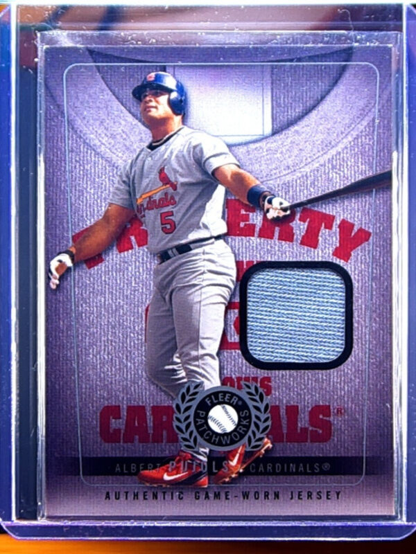 2005 Fleer Patchworks Albert Pujols MEM #PO-AP Cardinals Property of Jersey