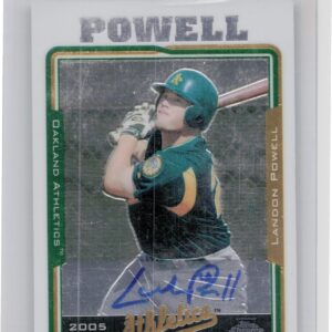 2005 Topps Chrome Landon Powell AU RC #244 Athletics