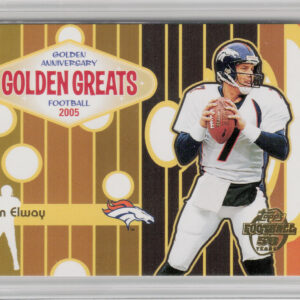 2005 Topps John Elway #GA5 Broncos Golden Anniversary Golden Greats