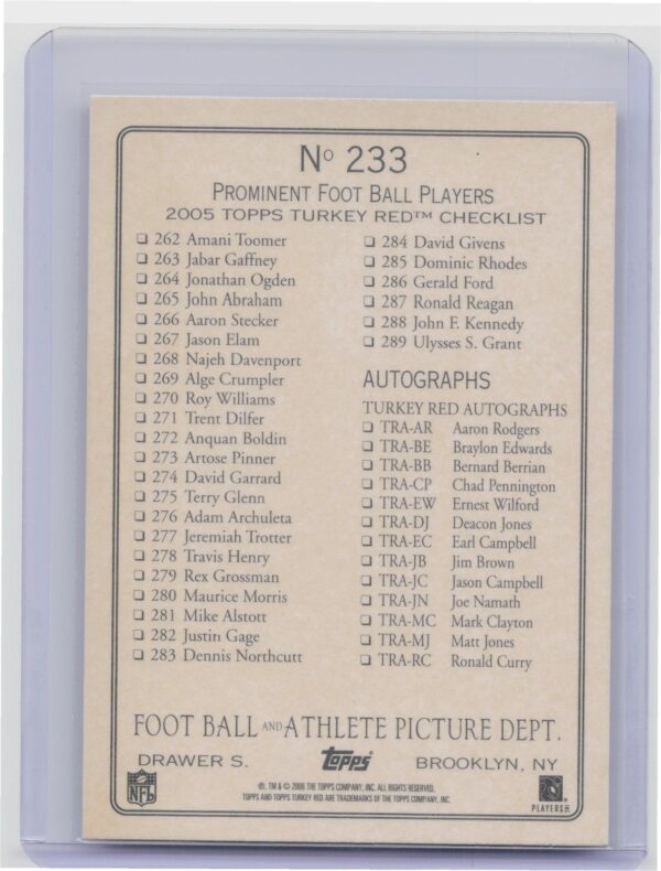 2005 Topps Turkey Red Willis McGahee #233 Bills - Image 3