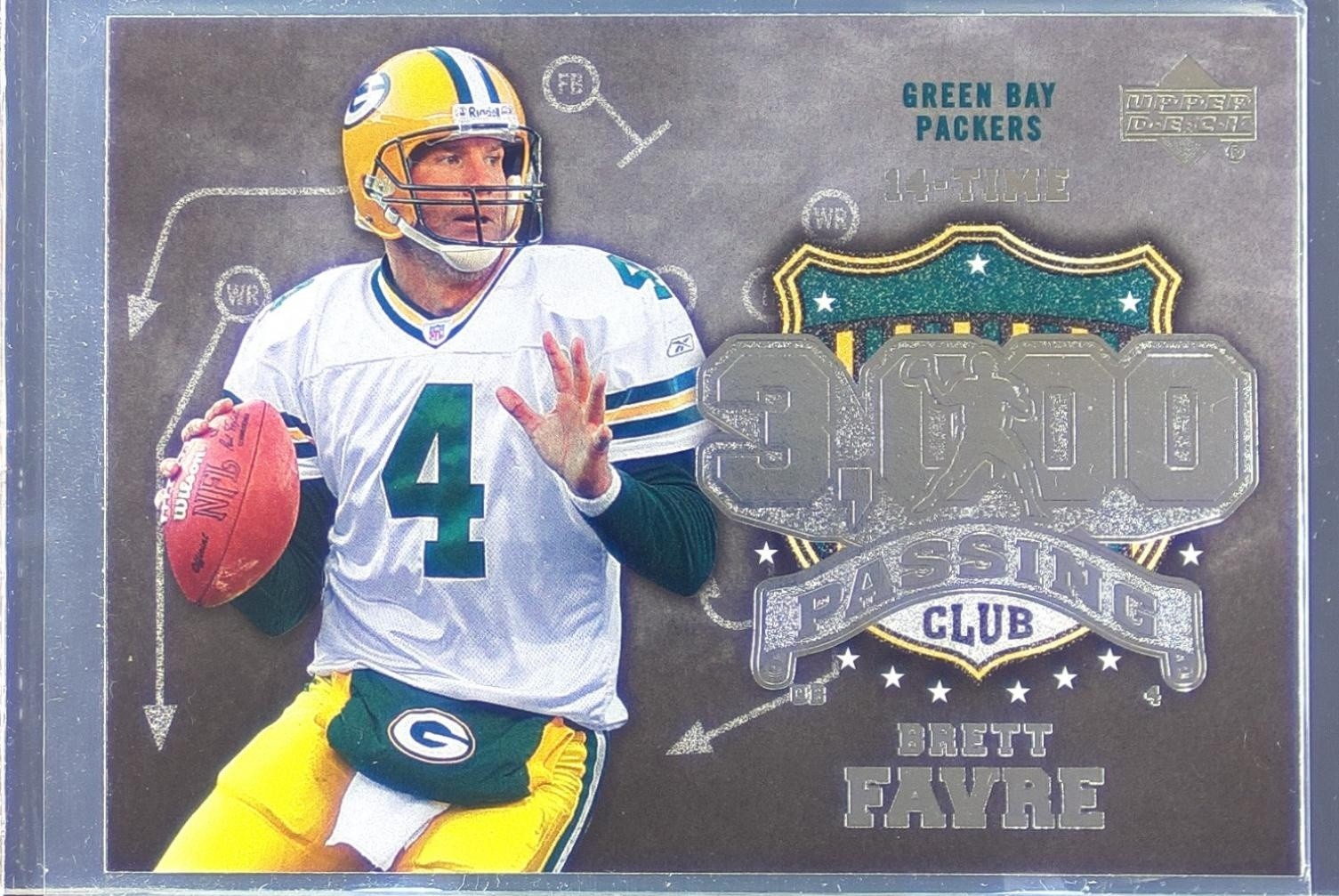 2006 Upper Deck Brett Favre #3KP-BF Packers 3000 Yard Passing Club