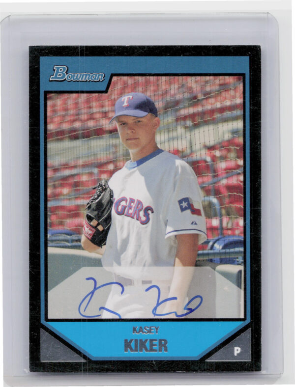 2007 Bowman Kasey Kiker AU #BP116 Rangers Prospects