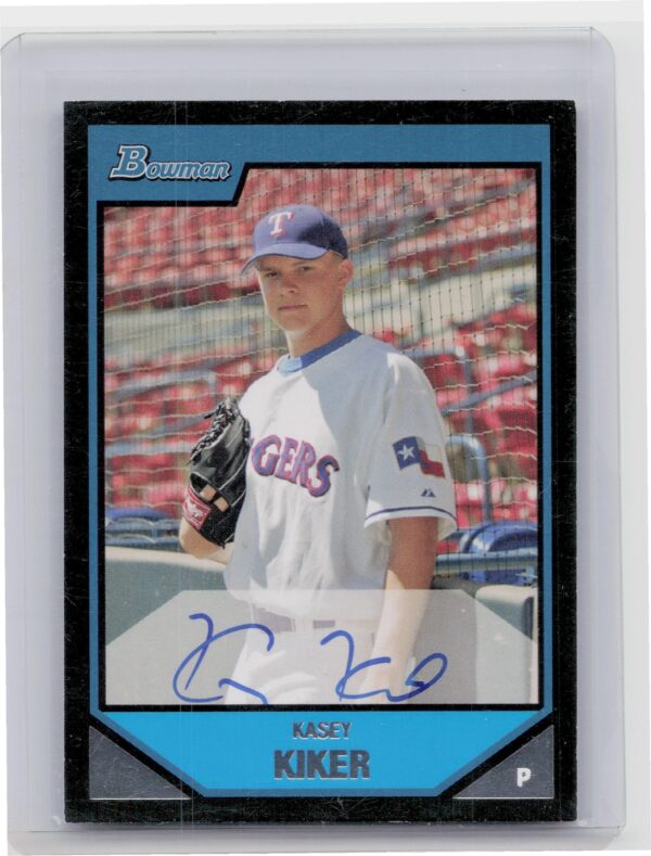 2007 Bowman Kasey Kiker AU #BP116 Rangers Prospects