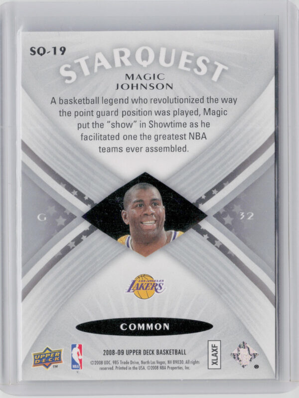 2008-09 Upper Deck Magic Johnson #SQ-19 Lakers StarQuest Common - Image 3