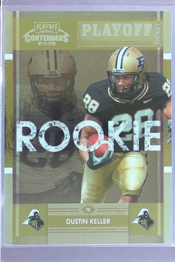 2008 Playoff Contenders Dustin Keller RC #11 Boilermakers College Rookie Ticket