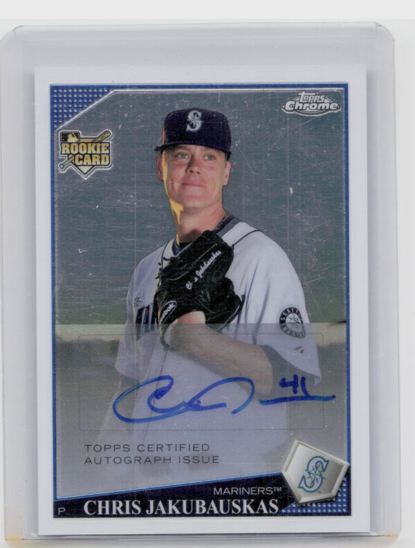 2009 Topps Chrome Chris Jakubauskas AU #243 Mariners
