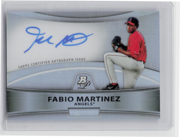 2010 Bowman Platinum Fabio Martinez AU #BPA-FM Angels Prospect Autographs Refrac