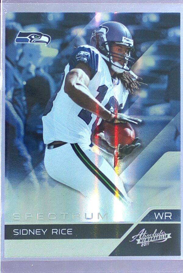 2011 Panini Absolute Memorabilia Sidney Rice Spectrum Silver /50 #56 Seahawks
