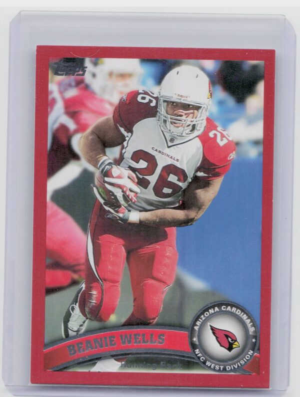 2011 Topps Beanie Wells Red SN77 #68 Cardinals