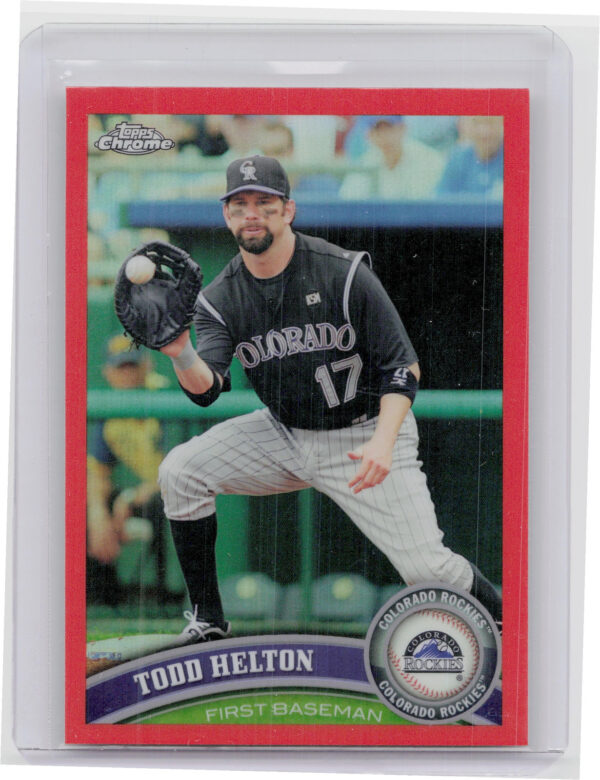 2011 Topps Chrome Todd Helton Orange Refractors #87 Rockies