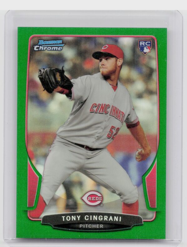 2013 Bowman Chrome Tony Cingrani Green Refractors #189 Reds