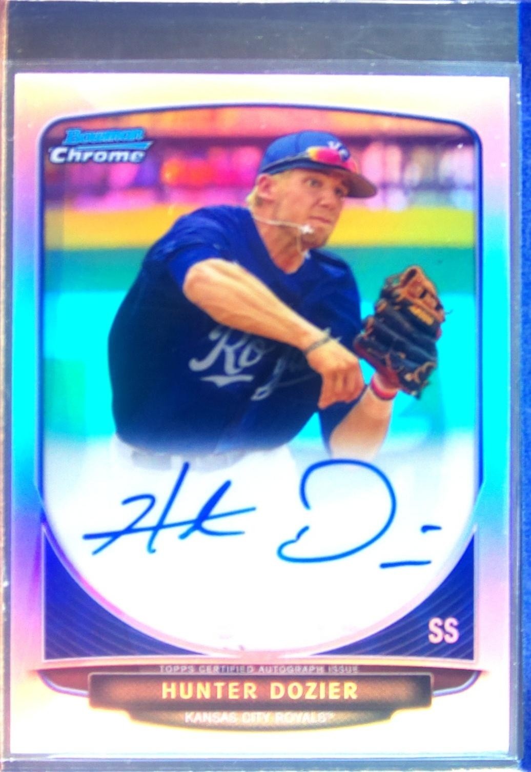 2013 Bowman Draft Picks & Prospects Hunter Dozier Auto #BCA-HD Royals Chrome Ref