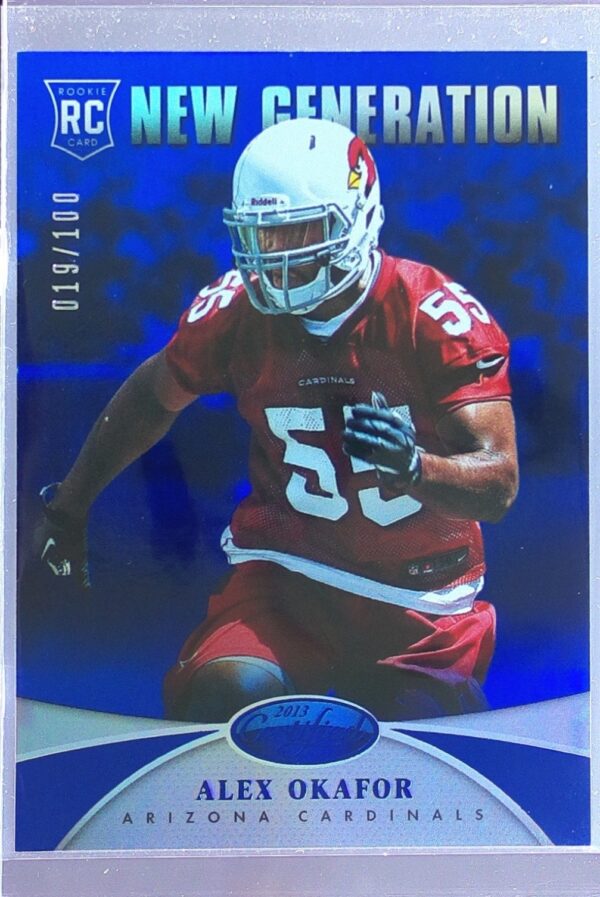 2013 Certified Alex Okafor Mirror Blue /100 RC #205 Cardinals