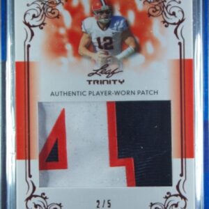 2013 Leaf Trinity Ryan Nassib SN5 MEM #DP-RN1 Orange Jumbo Patch Red
