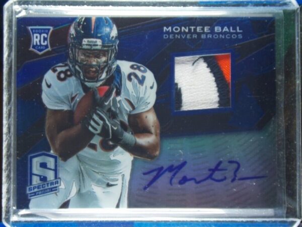 2013 Panini Spectra Montee Ball AU MEM SN49 #229 Broncos Spectra Rookie Signatur