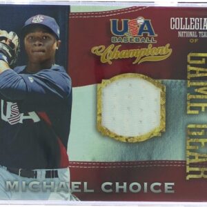 2013 Panini USA Baseball Champions Michael Choice JSY #50 USA Game Gear Jerseys