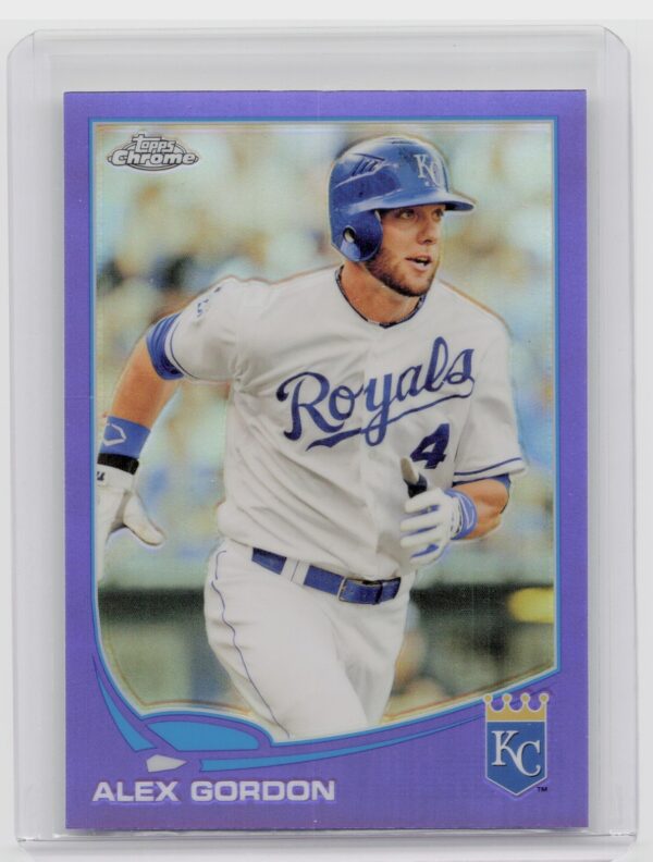 2013 Topps Chrome Alex Gordon Purple Refractors #140 Royals
