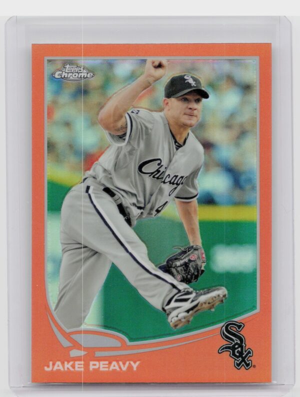 2013 Topps Chrome Jake Peavy Orange Refractors #47 Sox