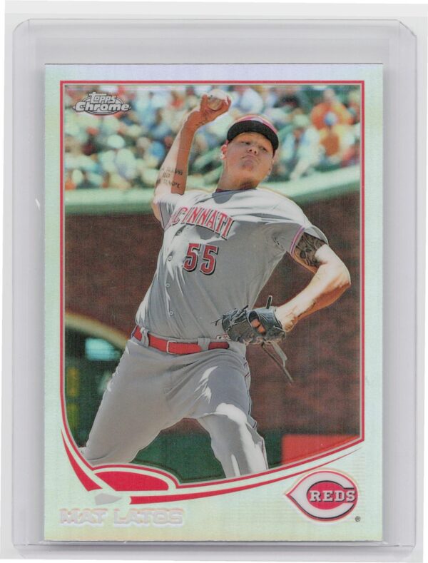 2013 Topps Chrome Mat Latos Refractors #137 Reds
