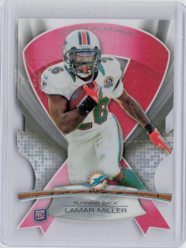 2013 Topps Platinum Lamar Miller #ABMDC-LM Dolphins Pink Die Cut