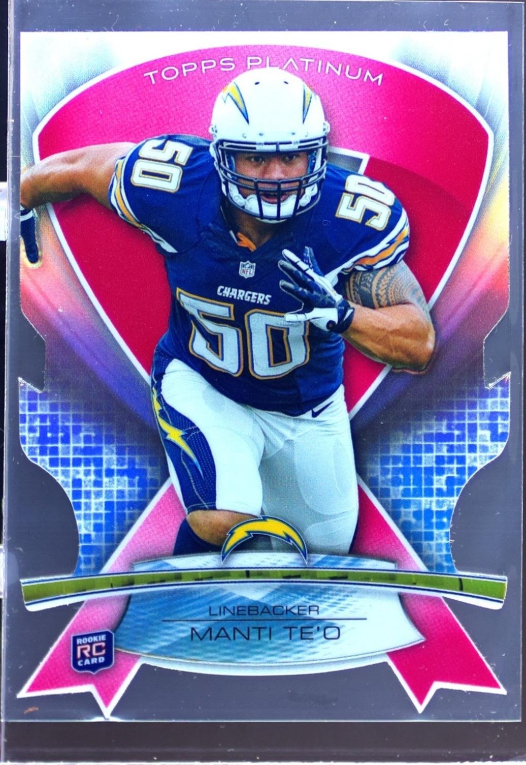 2013 Topps Platinum Manti Te'o RC #ABMDC-MT Chargers Die Cut Ribbons