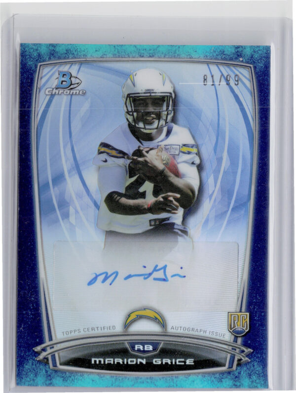2014 Bowman Chrome Marion Grice #RCRA-MG Chargers Rookie Autographs Bubble