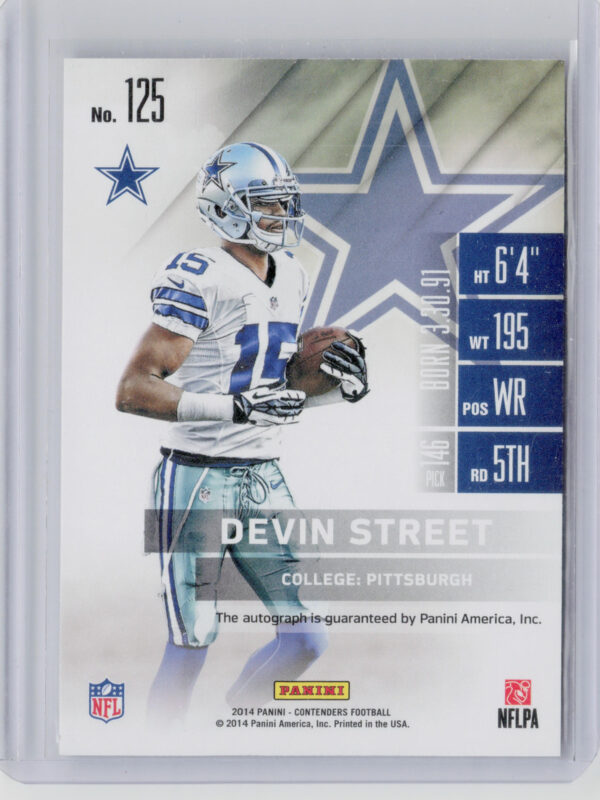 2014 Panini Contenders Devin Street Championship Ticket #125 Cowboys - Image 3