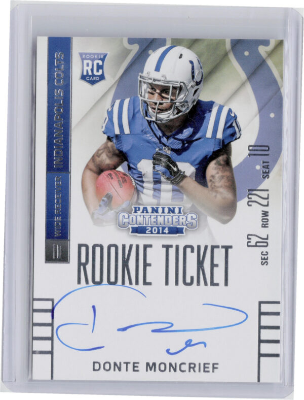 2014 Panini Contenders Donte Moncrief AU RC #216 Colts