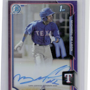 2015 Bowman Chrome Michael De Leon AU SN250 #BCAP-MDL Rangers Prospect Autograph