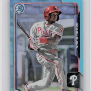 2015 Bowman Draft Roman Quinn Chrome Blue Sky Refractors #102 Phillies