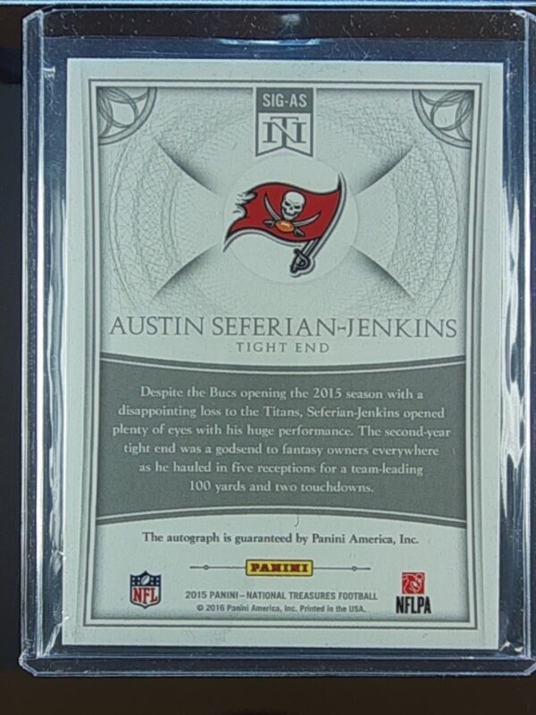 2015 NT Austin Seferian-Jenkins AUTO /25 #SIG-AS Buccaneers Holo Silver - Image 3