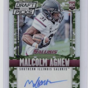 2015 Panini Prizm Collegiate Draft Picks Malcolm Agnew AU SN199 #215 Salukis Aut