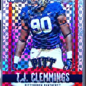 2015 Prizm Collegiate Draft Picks T.J. Clemmings Prizms Red Power RC #238