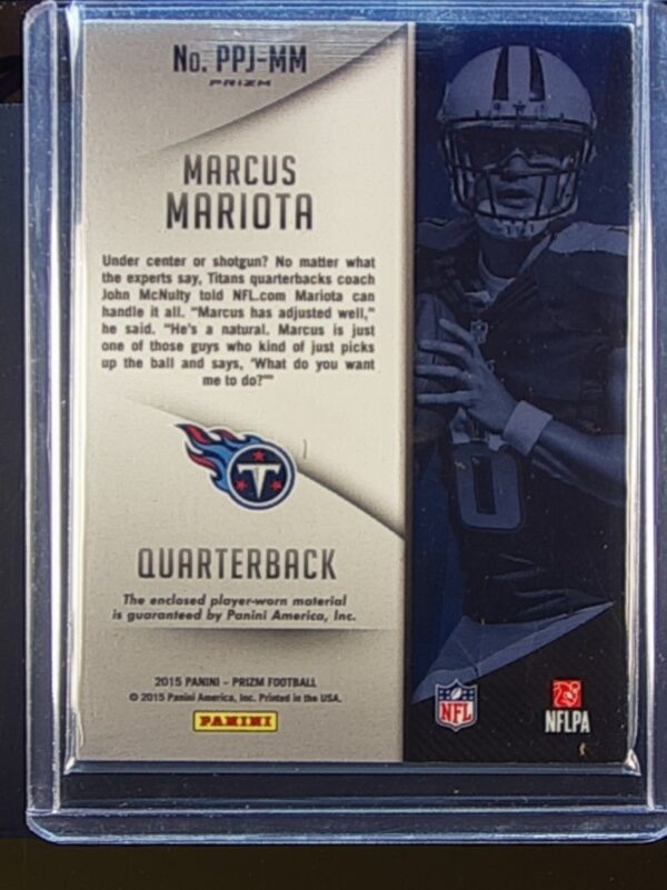 2015 Prizm Marcus Mariota JSY #PPJ-MM Titans Prizm Premier Jerseys - Image 3