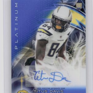 2015 Topps Platinum Titus Davis AU SN150 #AR-TD Chargers Autographed Rookies Blu