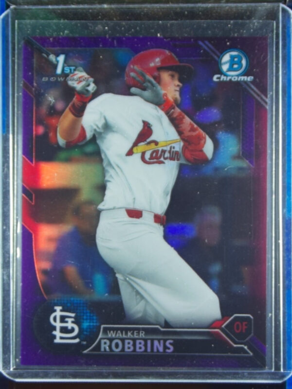 2016 Bowman Draft Walker Robbins Chrome Purple Refractor SN250 #BDC-7 Cardinals
