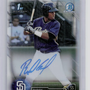 2016 Bowman Ruddy Giron AU SN499 #CPA-RG Padres Chrome Prospect Autographs Refra