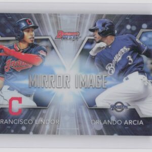 2016 Bowman's Best Francisco Lindor  / Orlando Arcia #MI-17 Brewers Mirror Image