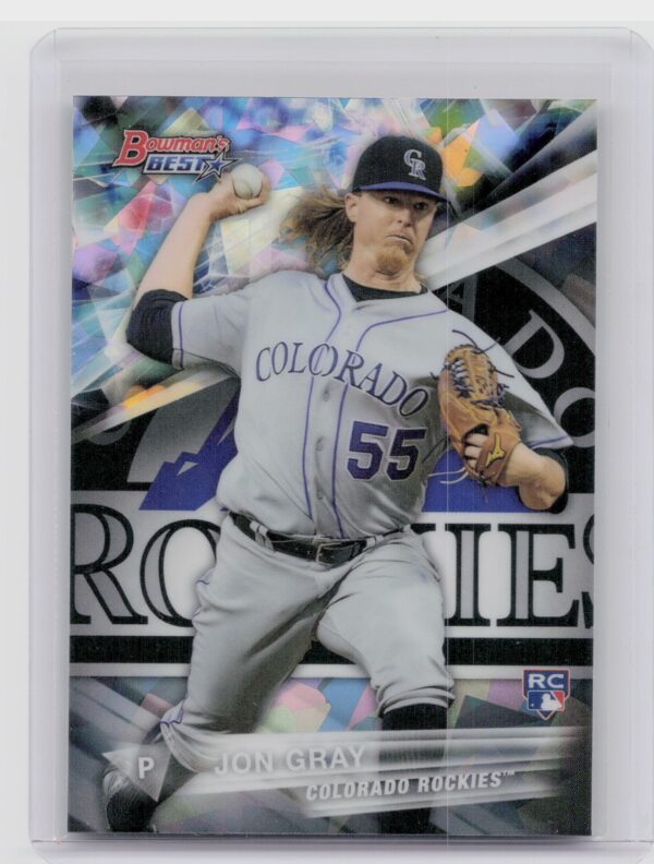 2016 Bowman's Best Jon Gray Atomic Refractor #45 Rockies