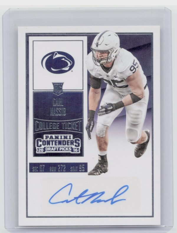 2016 Panini Contenders Draft Picks Carl Nassib AU #290 Lions