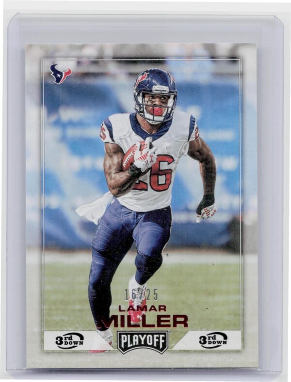 2016 Panini Playoff Lamar Miller 3rd Down /25 #75 Texans