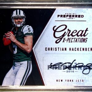 2016 Panini Preferred Christian Hackenberg Auto /49 #343 Jets