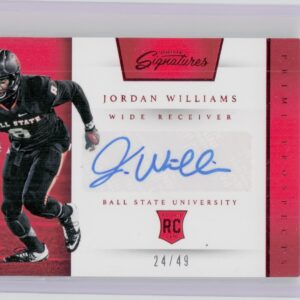 2016 Panini Prime Signatures Jordan Williams Red AU SN49 #238 Cardinals