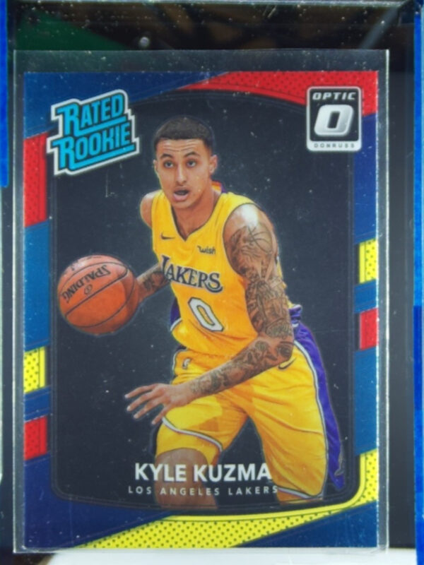 2017-18 Donruss Optic Kyle Kuzma Red and Yellow #174 Lakers
