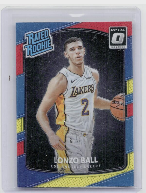 2017-18 Donruss Optic Lonzo Ball Red and Yellow #199 Lakers