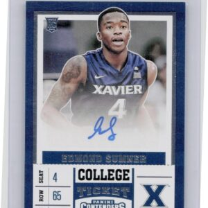 2017-18 Panini Contenders Draft Picks Edmond Sumner AU #93 Musketeers College Ti